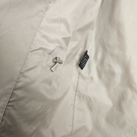 London Fog Womens Lined Microfiber Sueded Zip Front Rain Jacket Sz Medium - Picture 7 of 12